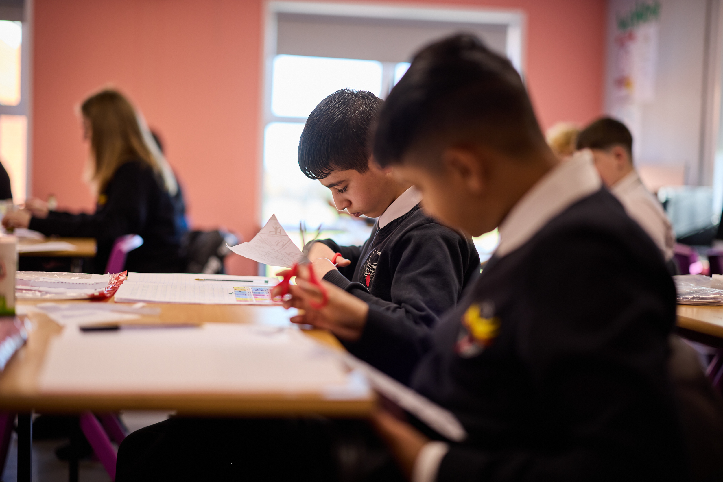 Lyng Hall lesson two students learning